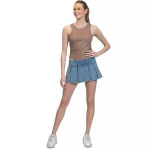 No Comment Metallic Stretch Tank
